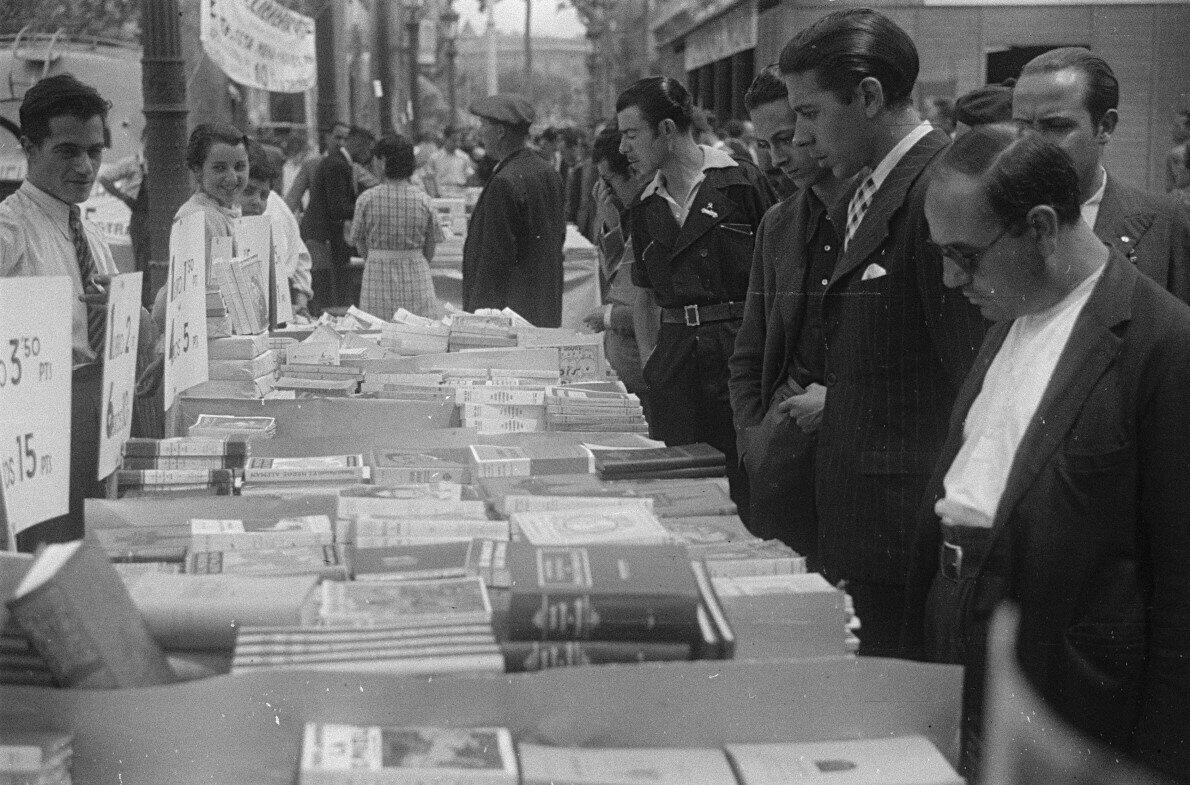 Book fair in Catalonia during the Spanish Revolution.