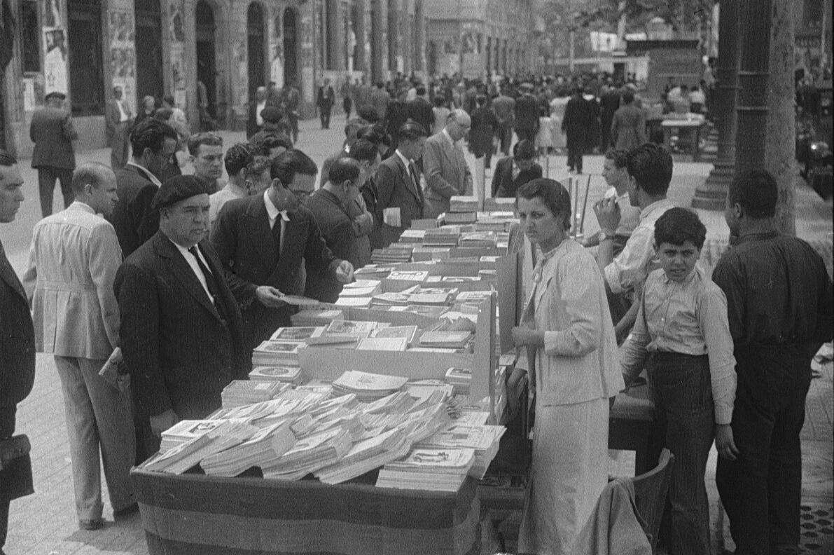 Book fair in Catalonia during the Spanish Revolution.