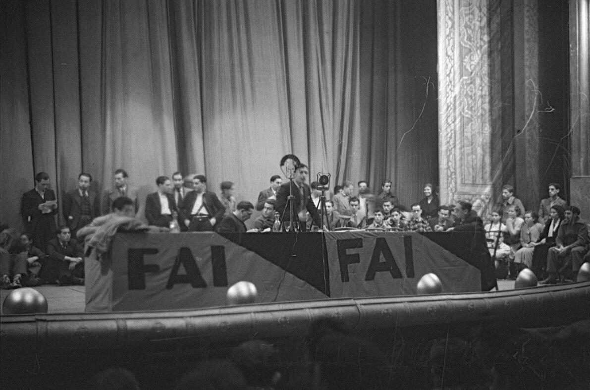 Meeting of the Iberian Anarchist Federation (FAI) during the Spanish Revolution.