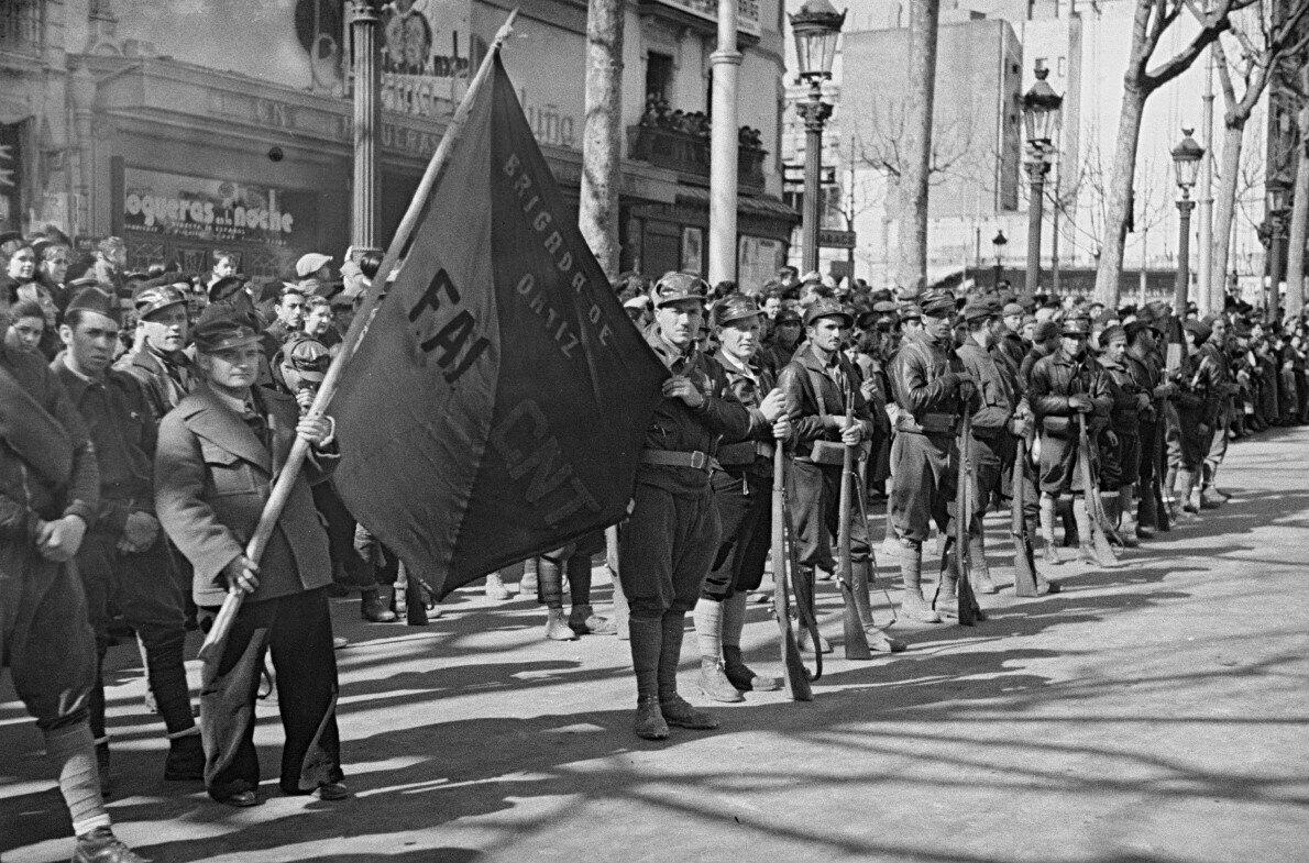 Fighters of the Ortiz Brigade CNT-FAI.